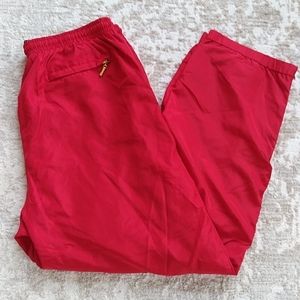 Catalina Lined Windbreaker Activewear Pants Large Average Red
